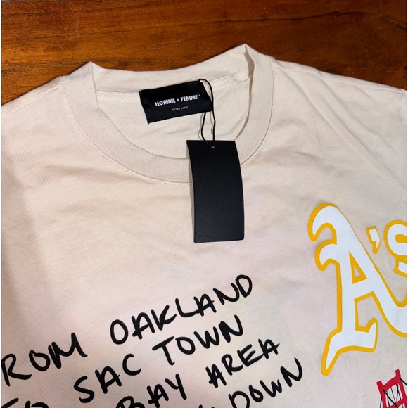 NEW Homme + Femme Hollywood Oakland A’s NY New York Mets Streetwear Shirt XL NWT - Picture 4 of 7